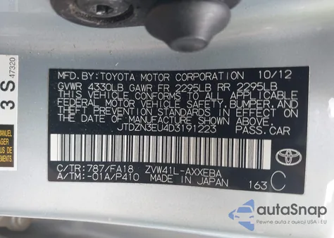 2013 Toyota Prius V Three z USA, uszkodzony, nr VIN JTDZN3EU4D3191223